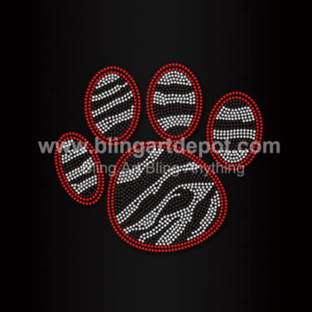Paw Iron On Rhinestone Transfer Paw Iron On Rhinestone Transfer
